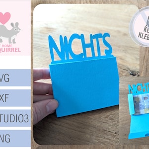 Plotterdatei Geldgeschenk NICHTS Geschenk svg Umschlag Geschenkbox Schachtel Box Mitbringsel Geschenkidee Plotter png Kuvert Gutschein