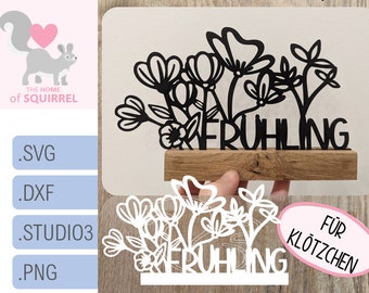 Plotterbestand, laserbestand, blokdecoratie, belettering, lente, bloemen, Pasen, SVG, blokken, bloemen, Cricut, bloemenweide, decoratie, lente