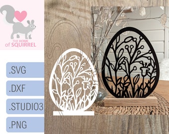 Paasei-blokplotterbestand SVG Pasen Lente Papierknipsel Paashaas plotterbestand Cricut Cameo Brother Silhouette ei Paasdecoratie