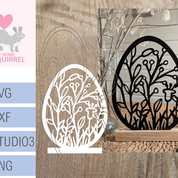 Osterei Klötzchen Plotterdatei SVG Ostern Frühling Papercut Spring Osterhase Plotter File Cricut Cameo Brother Silhouette Ei Osterdeko Deko