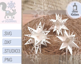 18x 3D Schneeflocken Deko - Weiße Weihnachtsschmuck Anhänger Aus Papier