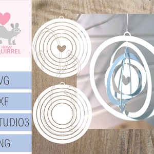 Plotterdatei 3D Kugel Frühling Anhänger Papercut Babyzimmer SVG Plotter File Cricut Cameo nursery Silhouette pendant Deko Geschenk Geburt