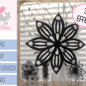 Plotterdatei 3D Blume SVG flower Frühling Ostern Anhänger Papierblume spring Hochzeit Plotter File Cricut pendant Deko Dekoration Party dxf