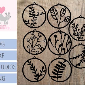Plotter Plotterdatei Frühling Anhänger Spring SVG floral Blumen Plotter File Cricut Brother Ostern Silhouette Dekoration Deko pendant tag