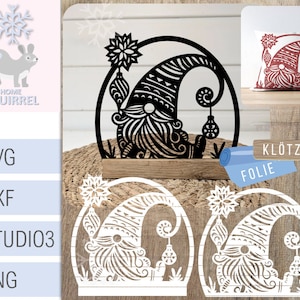 Plotter file laser file gnome arch gnome Christmas gnome Christmas block decoration blocks Christmas decoration lasercut dxf SVG round arch