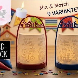 3D printed STL lantern for first day of school, finally a schoolchild 2026, first grader, lantern, decoration, gift for 1st grade, start of primary school