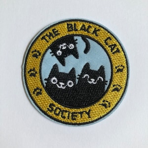 ブラックキャットソサエティのパッチ アイロン接着/縫い付けコットン刺繍パッチ