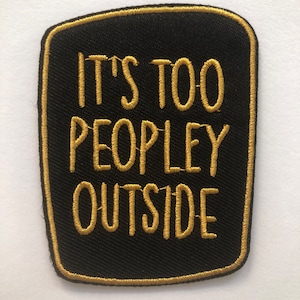 Patch van buiten te volks opstrijk-/naaipatch katoenen borduurpatch voor introverte mensen