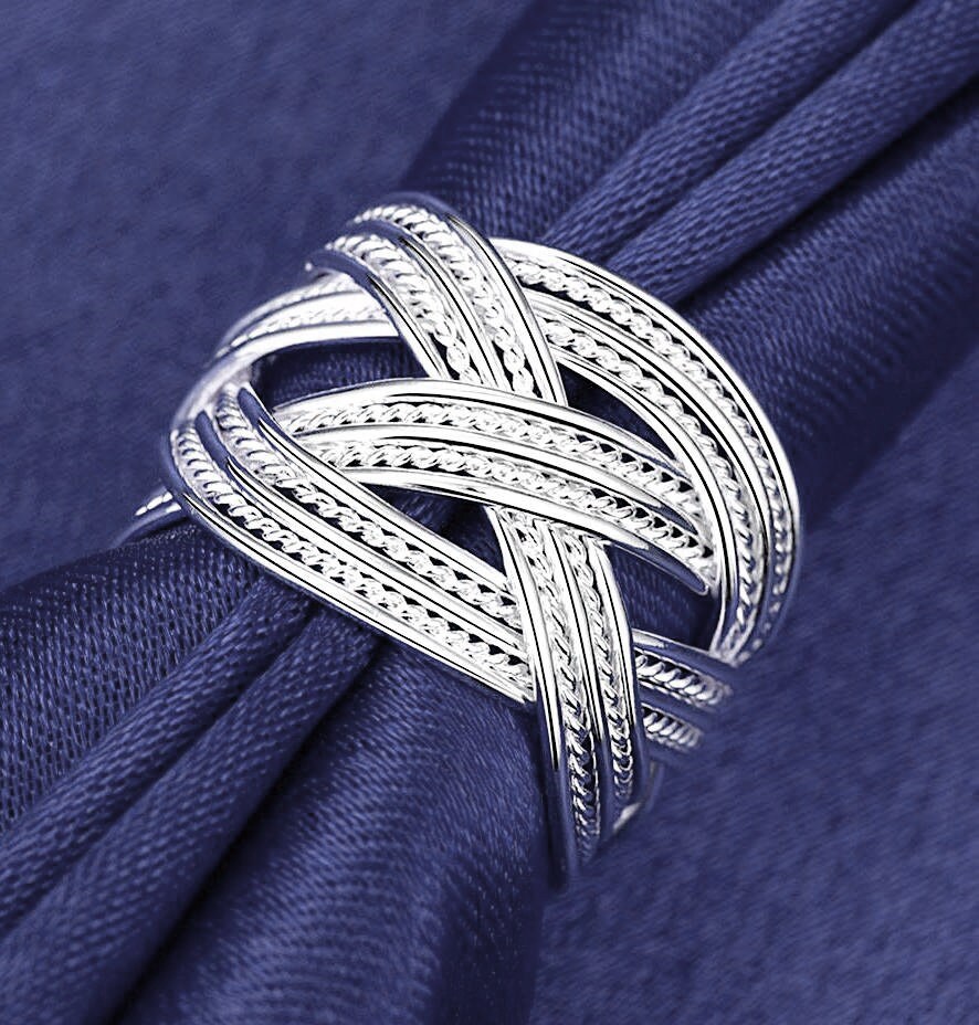 Wings of Spring Open Flexible Ring Silver main image 1