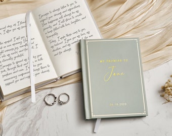 Personalisierte Notizbücher für die Braut, Bräutigam, Hochzeitsgelübde, Hochzeitsgelübde für Paare, Luxus-Speche, Verlobungsgeschenk