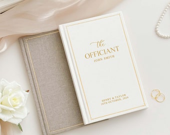 Personalisiertes Hochzeitsamtbuch, individuell gefüttertes Hardcover-Notizbuch für Sprechpredigten, Hochzeitszeremonie-Luxus-Gastgebergeschenke