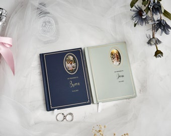 Personalised vow books for bride groom, wedding vow booklets for couple, luxury speech notebook engagement gift