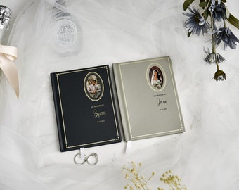 Personalised vow books for bride groom, wedding vow booklets for couple, luxury speech notebook engagement gift