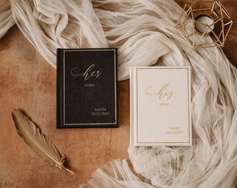 Personalisierte Gelübdebücher für die Braut, Gelübde für die Hochzeitszeremonie und ein luxuriöses Notizbuch für den Bräutigam, individuelles Verlobungsgeschenk für Verliebte