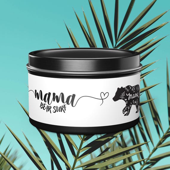Mama Bear Surf Candle - Relaxing Home Décor, Ideal for Gifts, Self-Care, Beach Vibes, Aromatic Relaxation