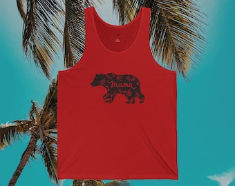 Mama Bear Tank Top: Relaxed Fit Summer Mom Shirt