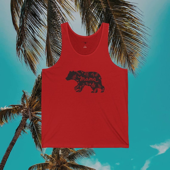 Mama Bear  Tank Top | Cute Summer Shirt for Moms | Relaxed Summer Vibe