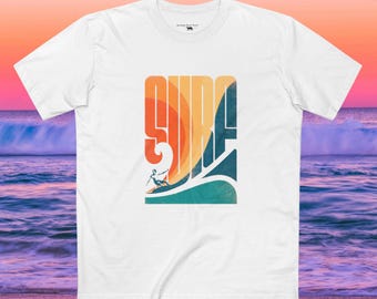 Vintage Surf Graphic Tee: Retro Beach Print T-Shirt