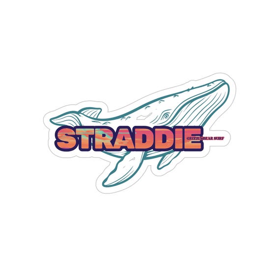 Whales & Straddie Surf Sticker Die-Cut | Outdoor Board Decal