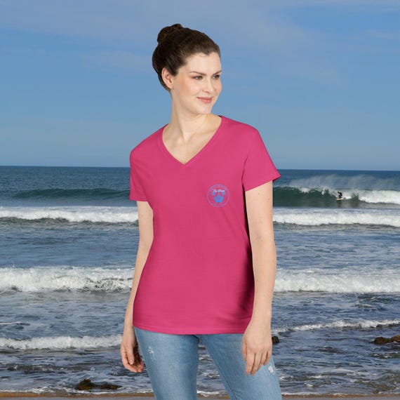 Hibiscus Surf  V-Neck T-Shirt by Grizzly Bear Surf