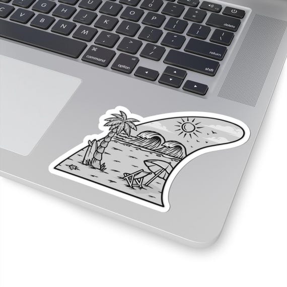 Surf Life Fins Sticker | Kiss-Cut Sticker