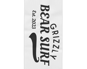 The Grizzly Bear Surf College Styles Beach Towel