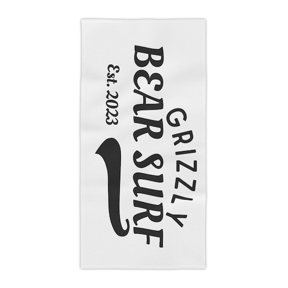 The Grizzly Bear Surf College Styles Beach Towel