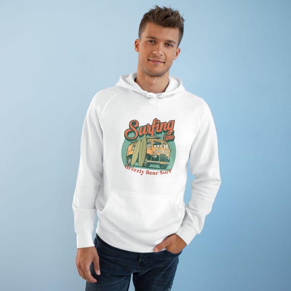 Van Life Surfing Design Hoodie | Surfing Van Coast Roadtrip