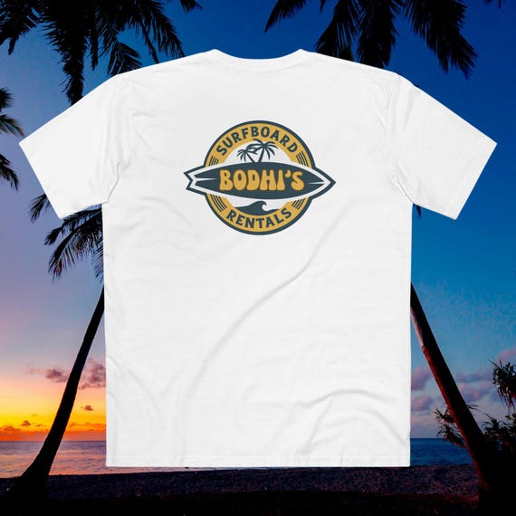 Bodhi's Surfboard Rentals Graphic Tee | Salty Surf Vibe