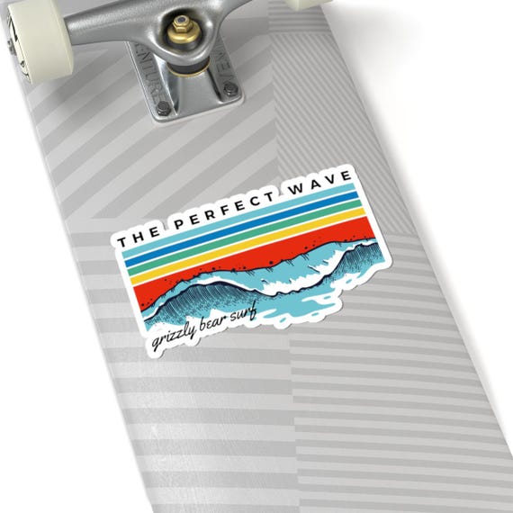 the Wave Surf Sticker | Glossy Vinyl Coastal Decal (Kiss-Cut)