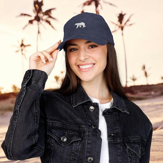 Surf Bear Corduroy Cap | Vintage Coastal Hat