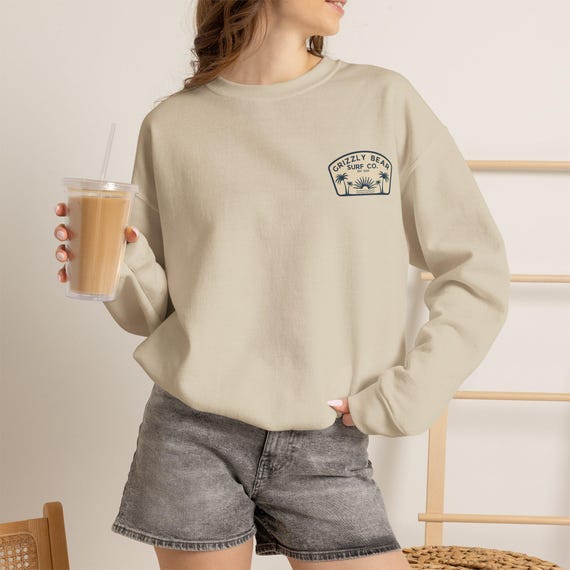 Hazy Grizzly Bear Surf Co. Sweatshirt