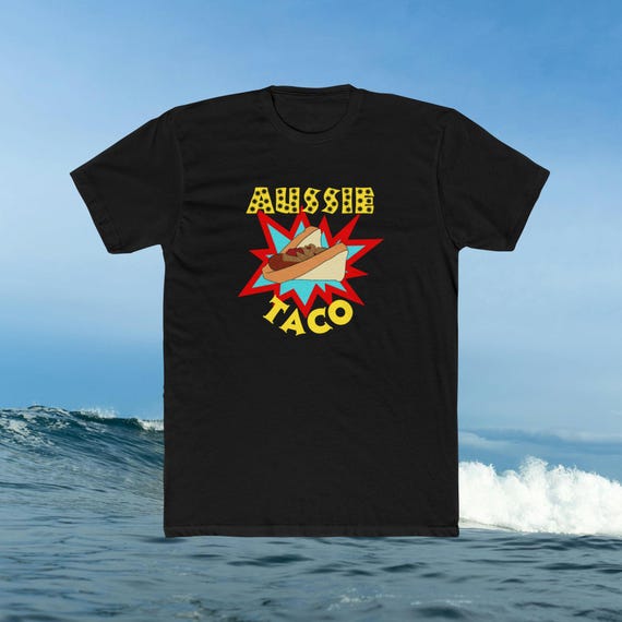 Aussie Taco by Maria T-Shirt - Vintage Summer Vibes, Perfect for Beach Days, BBQ days