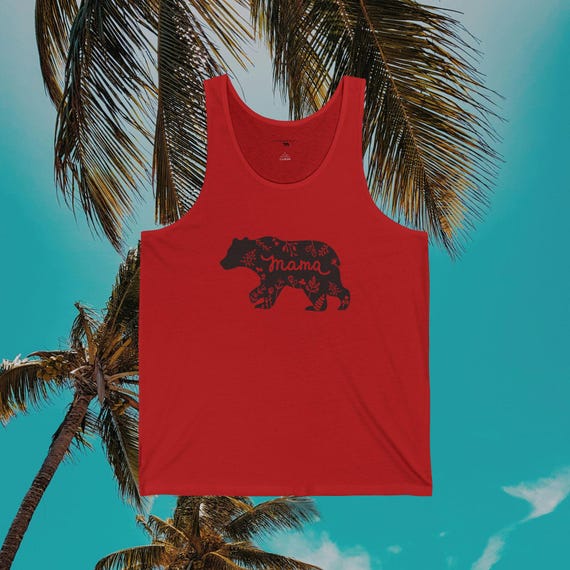 Mama Bear  Tank Top | Cute Summer Shirt for Moms | Relaxed Summer Vibe
