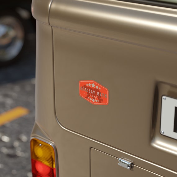 Grizzly Bear Surf Transparent Outdoor Stickers