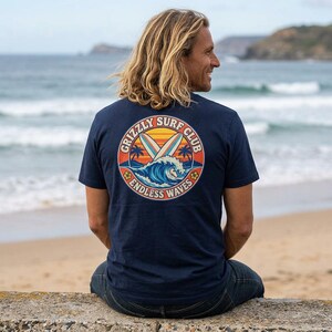 Grizzly Surf Club Rolling waves tee