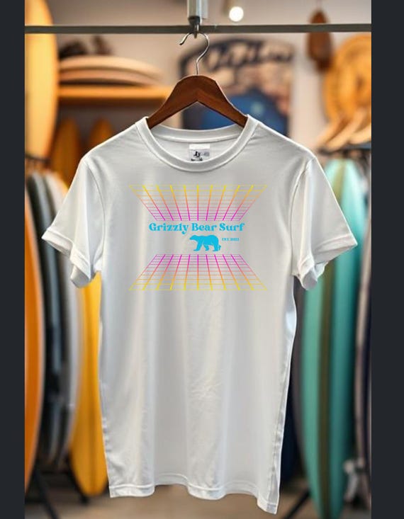 Retro 80s Gaming Surf Tee by Grizzly Bear Surf