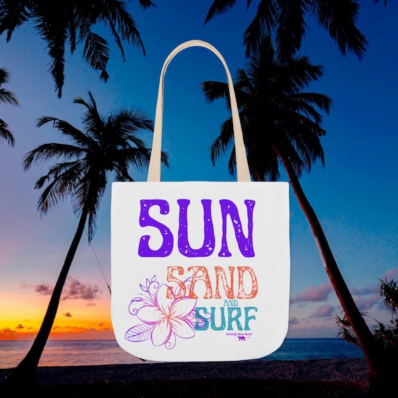 Sun Sand Surf Canvas Tote Bag