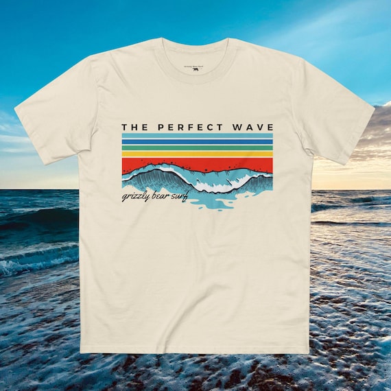 Grizzly Bear Surf The Perfect Wave T-Shirt – Coastal Beach Vibe Tee