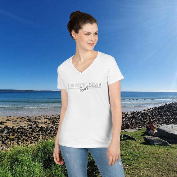 V-Neck T-Shirt by Grizzly Bear Surf