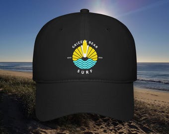 Grizzly Bear Surf  Sun over Water Surf Cap