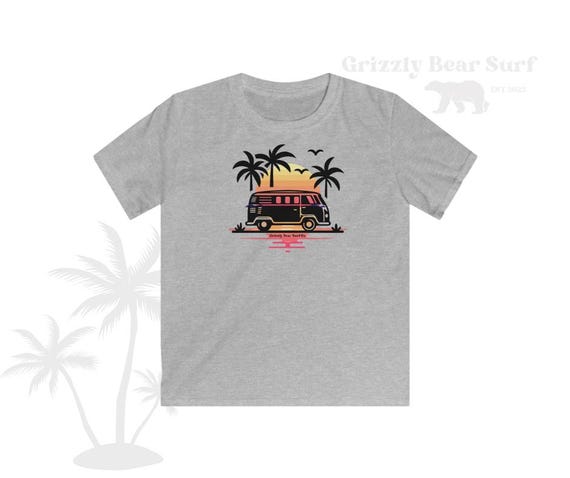 Surf Van Sunset Kids Tee | Surf Journey Beach Life Shirt