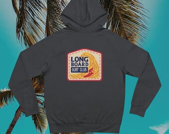 Long Board Surf Hoodie: Grizzly Bear Surf Club, Cotton-Blend