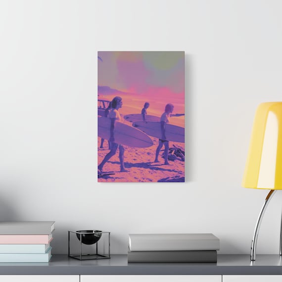 Surfers at their Local Break Classic Canvas | Vintage Surf Art - LIMITED EDITION