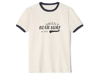 Grizzly Bear Surf College Ringer T-Shirt