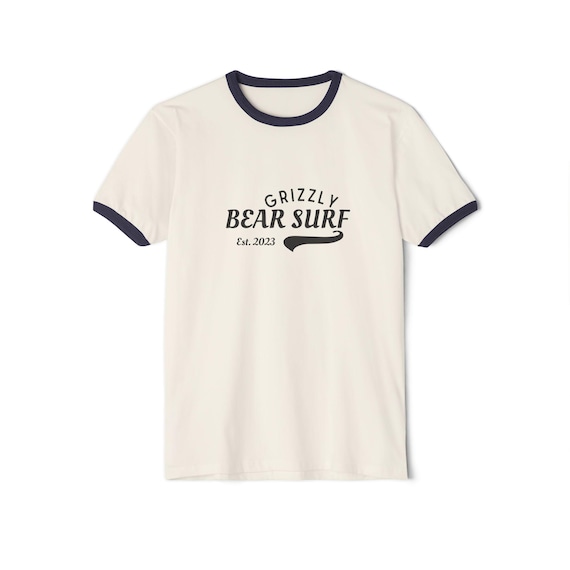 Grizzly Bear Surf College Ringer T-Shirt