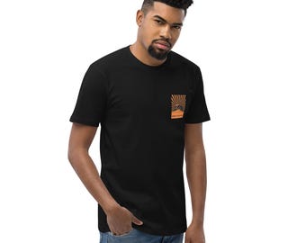 Retro Orange Sunrise tee by Grizzly Bear Surf