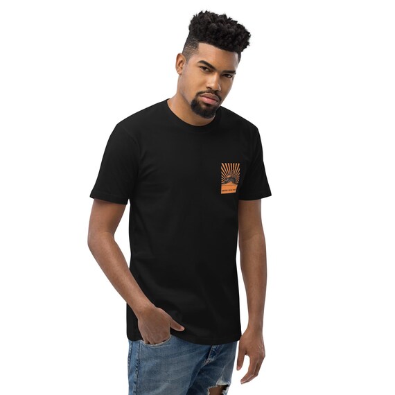 Retro Orange Sunrise tee by Grizzly Bear Surf