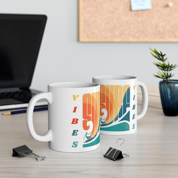 Surfing 70s Vibe Coffee Cup