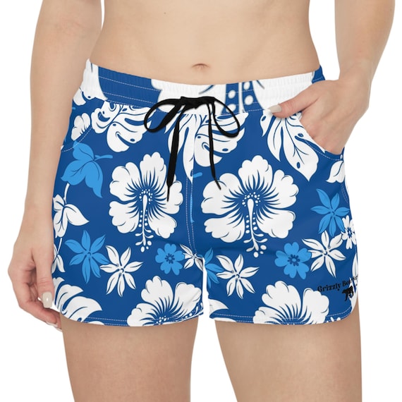 Tropical Floral Women's Casual Shorts, Summer Shorts, Beachwear, Vacation Essentials, Hawaiian Print, Resort Wear